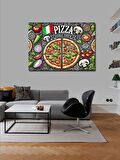 Kanvas Tablo Lezzetli Pizza Festivali
