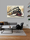 Kanvas Tablo Nostaljik Buharlı Tren