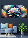 Kanvas Tablo Mavi Ve Mor Lotus