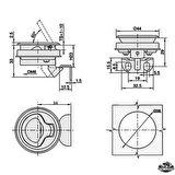 Karavan & Tekne Banyo ve Mobilya Kilidi Çinko 38 MM ÇAP Yatek Karavan Tekne