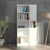 Yeti Mobilya Flat85 Kitaplık 2 Kapaklı Kütüphane Çok Amaçlı Dolap