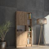 Yeti Mobilya Flat85 Kitaplık 4 Kapaklı Kütüphane Çok Amaçlı Dolap
