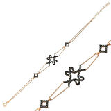 925 Ayar Gümüş Rose Dört Vavlı Bileklik