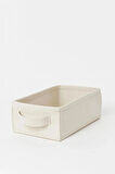 Bej Dolap İçi, Çamaşır, Oyuncak Düzenleyici, Saklama Kutusu, Keçe Sepet Organizer 38x25x13 cm