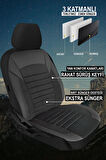 Daimler Double  Uyumlu 5 KOLTUK TAM SET MOCHA SERİSİ TAM SET TAY TÜYÜ OTO KOLTUK KILIFI FÜME