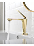 Lüks Tasarım Lavabo Bataryası Gold
