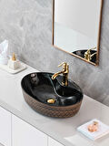 Tezgah Üstü Seramik Çanak Lavabo Banyo Lavabosu