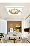Ev Modern Avize, 60cmx60cm Gold Bakılı Led Panel Armatür, 60watt, Beyaz Işık,6400 kelvin, Yeni Ürün