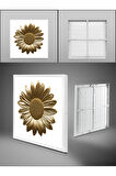 Gold Papatya Avize, 60x60 kare modern led tavan aydınlatma, 60watt beyaz ışık avize, ev tavan lamba