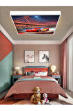 Şimşek Mcqueen Avize, 60x60 Çocuk Odası Avize,60watt, Yapay Zeka Tasarım Avize, Mcqueen İstanbul