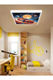 Şimşek Mcqueen Avize, 60x60 Çocuk Odası Avize, 60watt, estetik kare, Yapay Zeka Tasarım Avize, Uzay