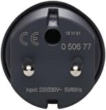 Legrand 50677 80837 LED Schuko Gece Lambası Adaptörü Siyah, 0,06 W, 240 V