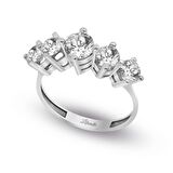 Beştaş Beyaz Altın Yüzük 14 Ayar