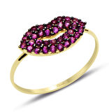 Öpücük Dudak Figürlü Yüzük