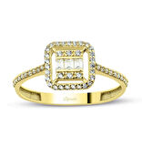 Baget Montürlü Altın Yüzük