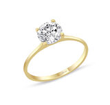 Taşlı Çift Kol Kare Baget Altın Yüzük