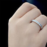 Beyaz Altın Tamtur Yüzük