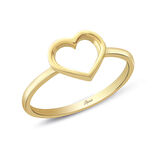 Kalp Motifli Altın Yüzük