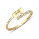 Kalpli Taşlı Altın Yüzük