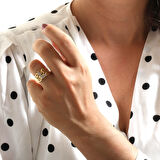 Altın L Harfi Yüzük (YZK0013)