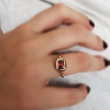 Altın Garnet Baget Taşlı (YZK0124)