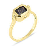 Altın Peridot Taşlı Spor Yüzük (YZK0125)