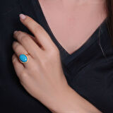 Nostalji Firuze Taşlı Yüzük (YZK0219)