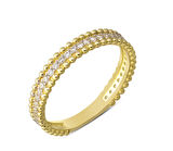 14 Ayar Altın Mini Taşlı Top Yüzük YZK081A