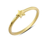 14 Ayar Altın Taşsız Yıldız Yüzük YZK200