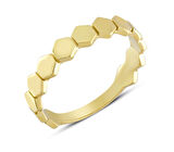 Harem Altın 14 Ayar Altın Mini Altıgen Yüzük YZK335