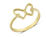 14 Ayar Altın Taşsız Kelebek Yüzük YZK341