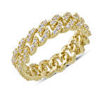 14 Ayar Altın Taşlı Zincir Yüzük YZK368