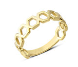 14 Ayar Altın Petek Model Yüzük YZK382