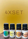 Nioli, Vanilya, Amber ve Sandal Ağacı  Esansiyel Doğal Buhurdanlık Yağı Difüzör Esansı 4 x (10 ml)