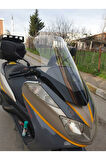 Yamaha Majesty 400 Ön cam 2005 2006 Model Yılı 68cm Şeffaf Renk 4mm Uzun Geniş Cam