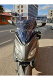 Yamaha Xmax 250 Ön cam 2011 2013 Model Yılı 55cm Açıkfüme Renk 4mm Orta Boylu Cam