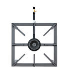 Yek Outdoor Yüksek Isılı Kare Volkan Ocak 40x40cm - Yer Ocağı Regülatörlü Set