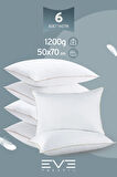 6 Adet Yellow Dream Serisi Fermuarlı Antialerjik Silikon Elyaf Dolgulu Yastık 50x70cm 1200gr