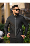 Slim Fit Deri Ceket