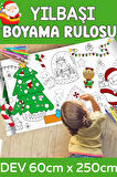 Bebek ve Çocuk Yılbaşı Hediyesi Dev Boy Kreş Çocuk Aktivite ve Boyama Kağıdı