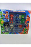 Pj Masks 6 Figür 4 Aksesuar Pj Maskeliler 10 Parça Çocuk Eğitici Oyuncaklar