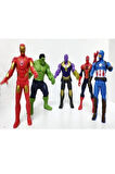 Örümcek Adam Ironman Hulk Thanos Oyuncak 5 Li Set 15Cm Çocuk Eğitici Oyuncaklar