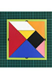 Renkli Ahşap Tangram Puzzle 15x15Cm Çocuk Eğitici Oyuncaklar