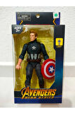 Eğitici Erkek Çocuk Oyuncak Kaptan Amerika Avengers Işıklı Figür 18Cm Kız Çocuk Oyuncak