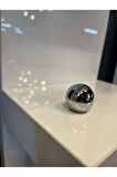 Düz Küre Metal Düğme Kulp (2 ADET) 20mm Krom Dolap Kapak Modern Çekmece Tv Ünite Mobilya Tek Delik
