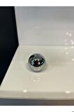 Düz Küre Metal Düğme Kulp (2 ADET) 20mm Krom Dolap Kapak Modern Çekmece Tv Ünite Mobilya Tek Delik