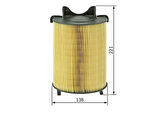 HAVA FİLTRESİ GOLF 5-GOLF 6-JETTA-PASSAT-CADDY-A3-LEON BLR-BLY-BVZ-BSE-BGU 1,6-2,0 FSİ 2004-2010