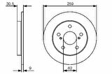 FREN DİSKİ ARKA 259mm COROLA-AURİS E15-E18 VVTI 2007-2019 BENZİN Adet Fiyatıdır