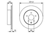 FREN DİSKİ ARKA 292mm XTRAİL T30-T31 2001-2007 QASHQAİ+2 JJ10 KOLEOS 2008-2013 Adet Fiyatıdır