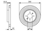 FREN DİSKİ ÖN 280MM İ20 2015- RİO 2011- (ADET FİYATIDIR)